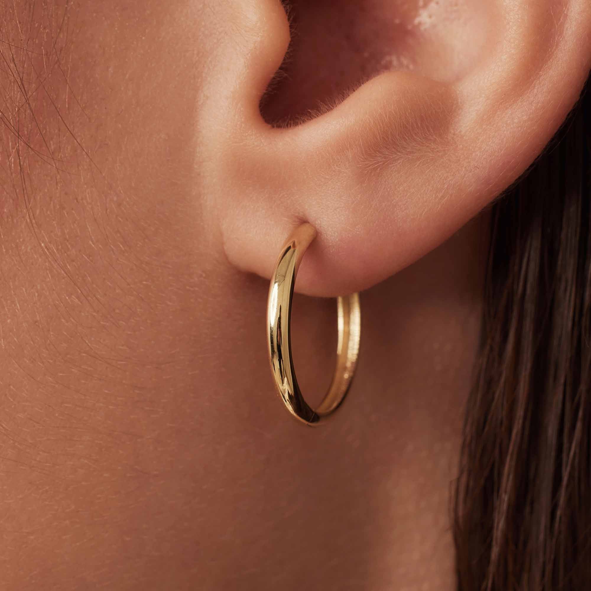 Isabel Bernard Rivoli Morgane 14 carat Gold Hoop Earrings IB360266