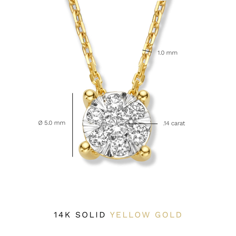 Isabel Bernard De la Paix Hanaé 14 Carat Golden Necklace | diamond 0.14 ct | IBD350008-zoom-