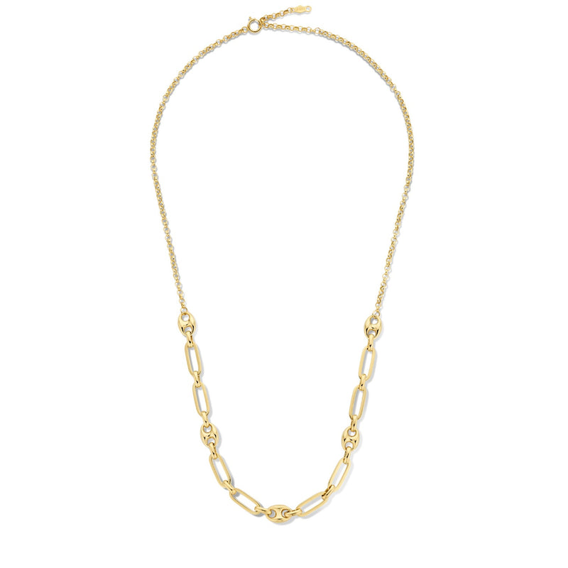 Isabel Bernard Cadeau d'Isabel 14 karat gold necklace and bracelet gift set with chains IB90181-zoom-