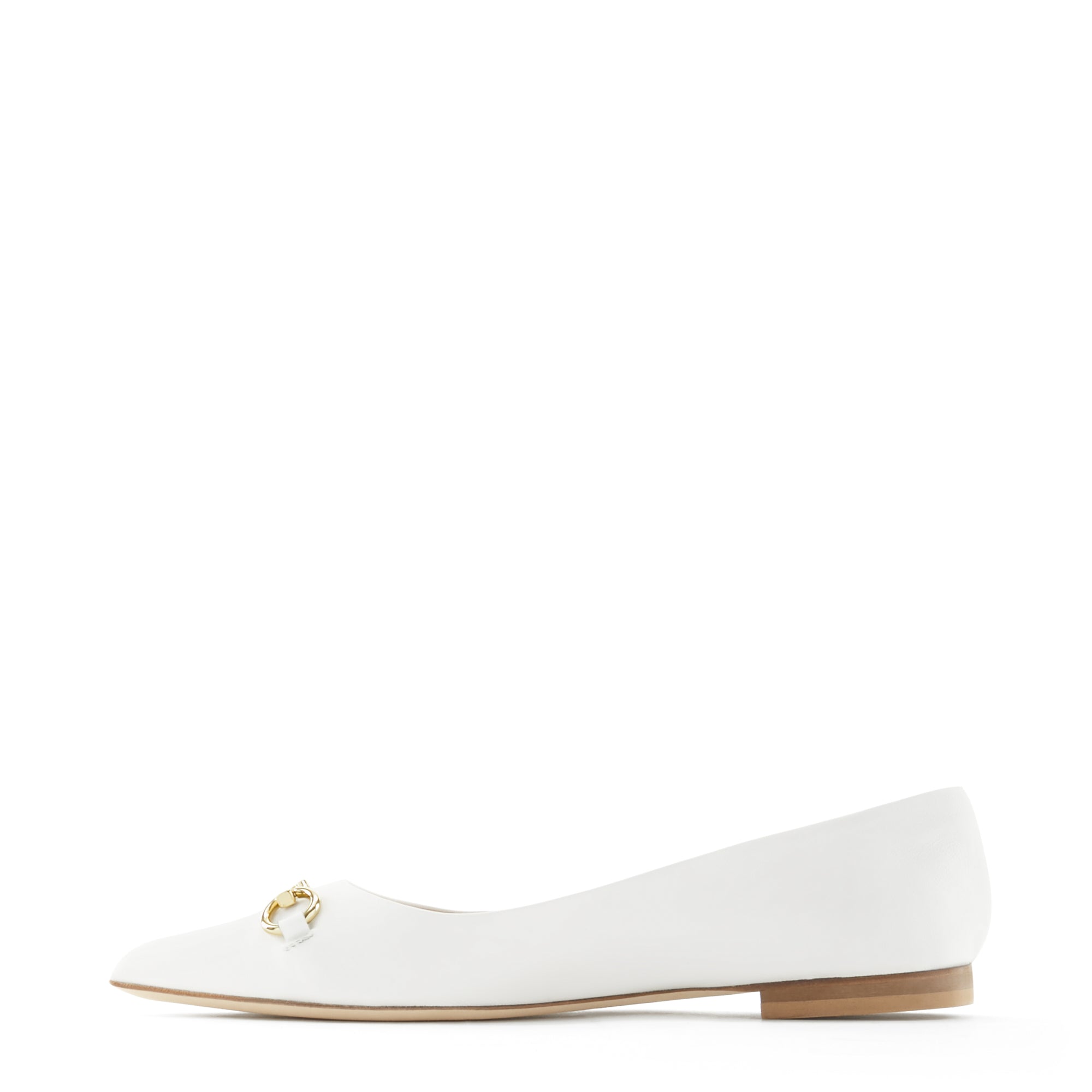 Isabel Bernard Vendôme Elita White Leather Bellerinas made of Calfskin IB51002-00-42