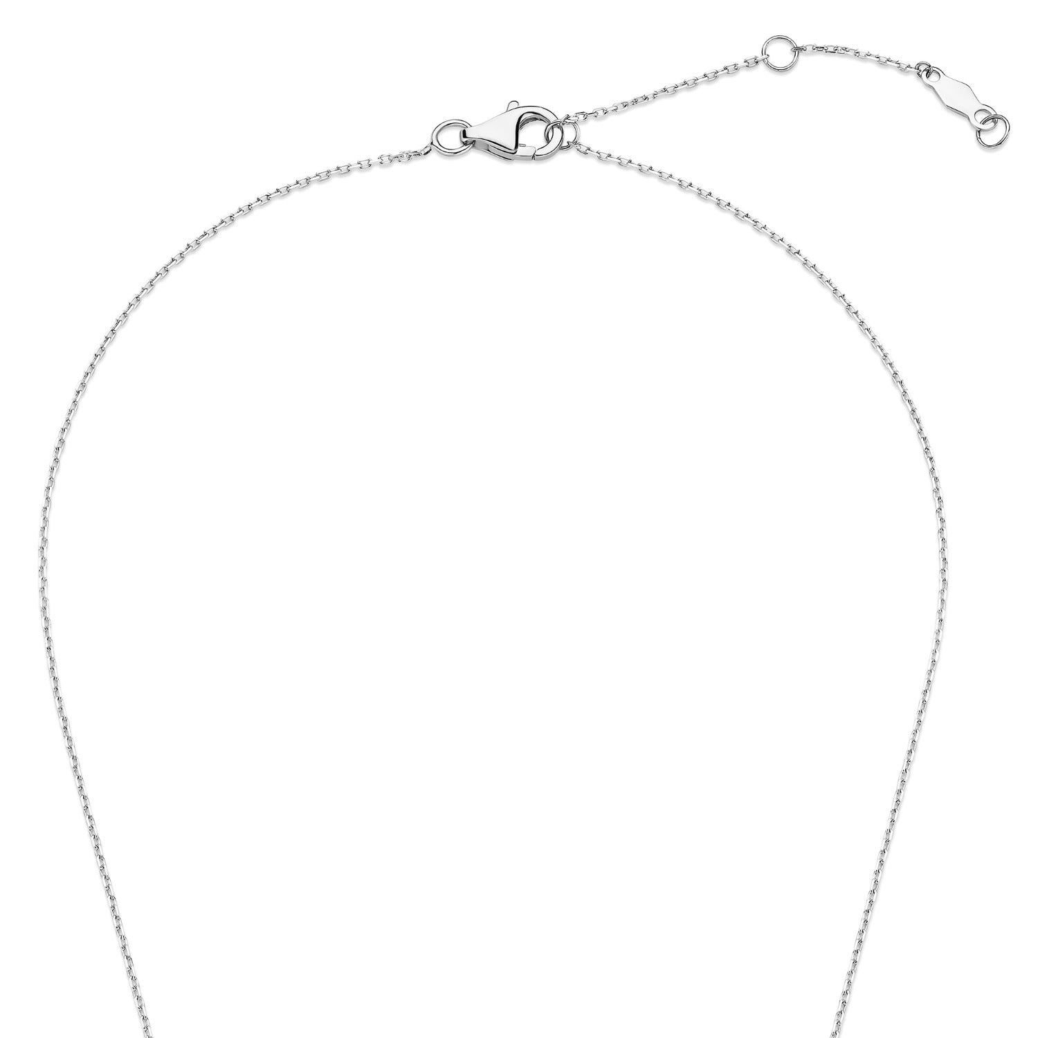 Isabel Bernard De la Paix Christine 14 Carat Whitegold Necklace | diamond 0.10 ct | IBD350006