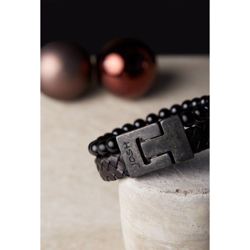 Josh Black Bracelet 24966-BRA-VB/BLACK/L-zoom-