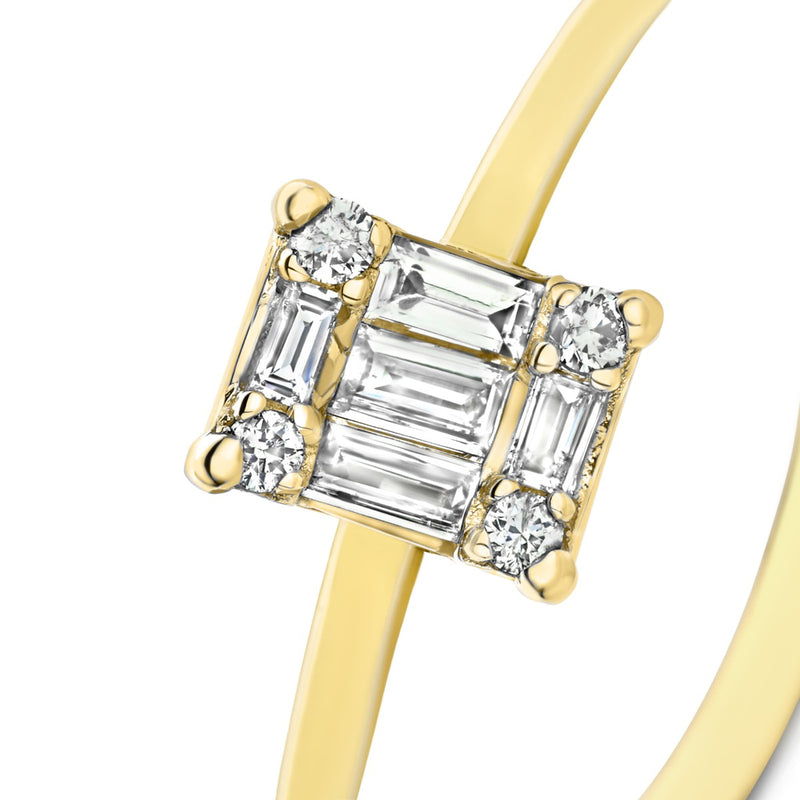 Isabel Bernard De la Paix Maxime 14 Carat Gold Ring | diamond 0.10 ct | IBD330022-60-zoom-