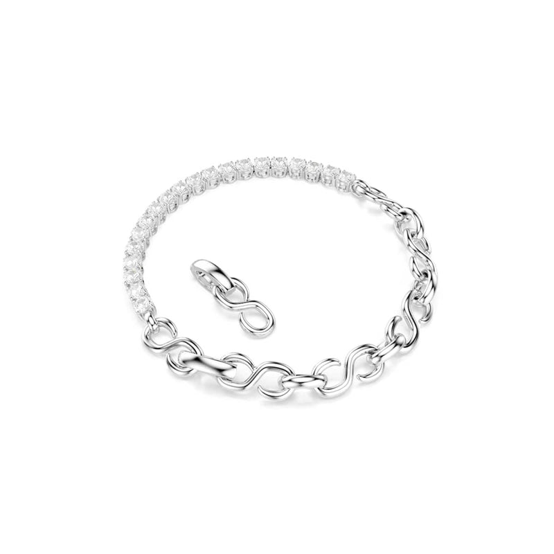 Swarovski Matrix Tennis Silver-Tone Chain Bracelet 5753926-zoom-