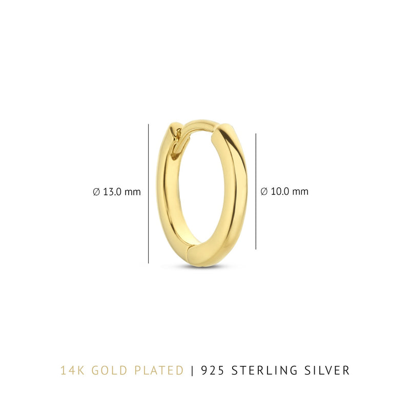 Parte Di Me Santa Maria della Base 925 sterling Silver gold plated Hoop Earrings PDM36060-zoom-