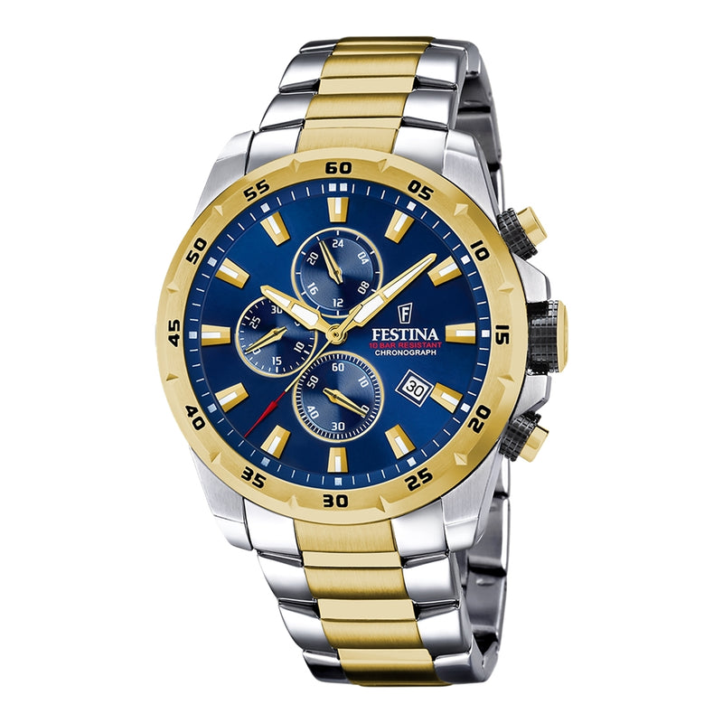 Festina Timeless Chrono Gold Watch F20562/2-zoom-