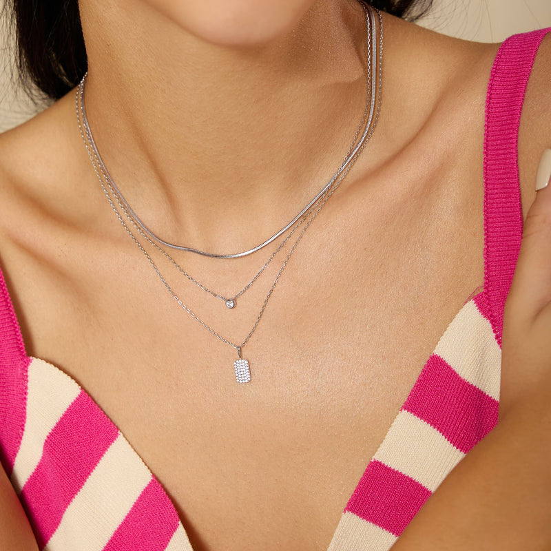 Ania Haie Sunny Sparkler Silver Pave Pendant Necklace AH-N064-01H-zoom-