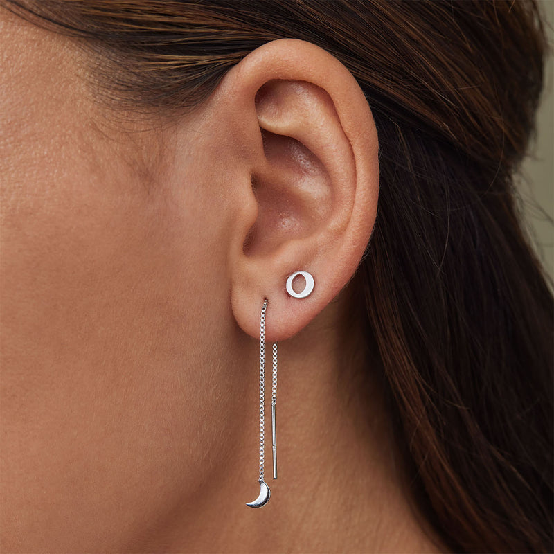 Violet Hamden 925 Sterling Silver Long Night Cresent Moon Earrings VH16048-zoom-