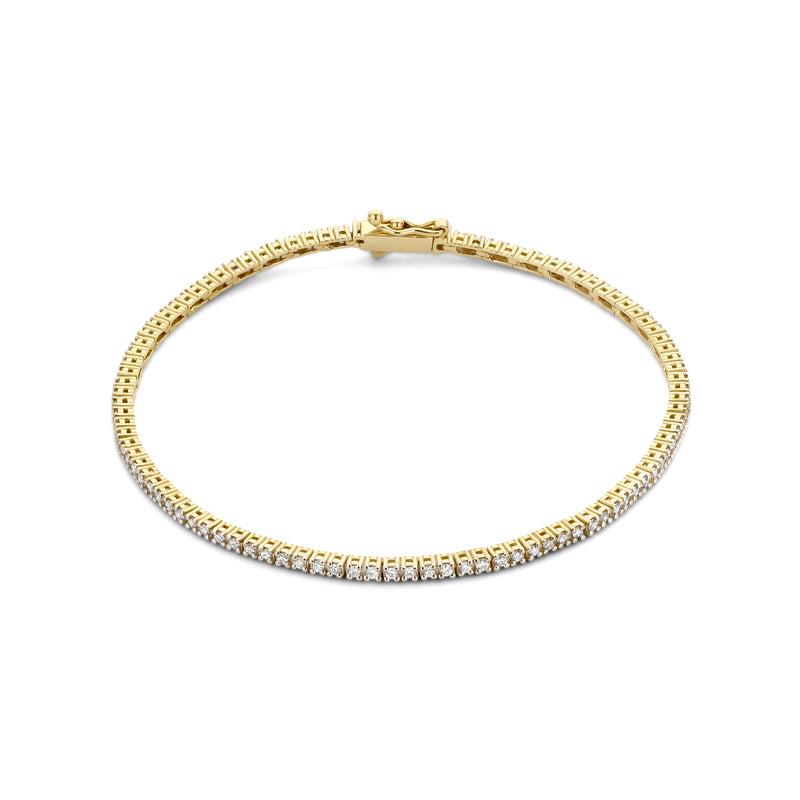 Isabel Bernard De la Paix Madeline 14 Carat Golden Tennis Bracelet | diamond 1.08 ct | IBD320005-zoom-