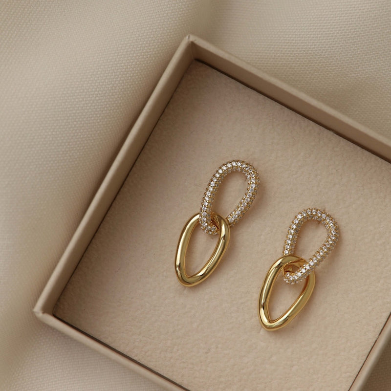 Karma 14 karat gold plated Ear Stud X125GP-zoom-