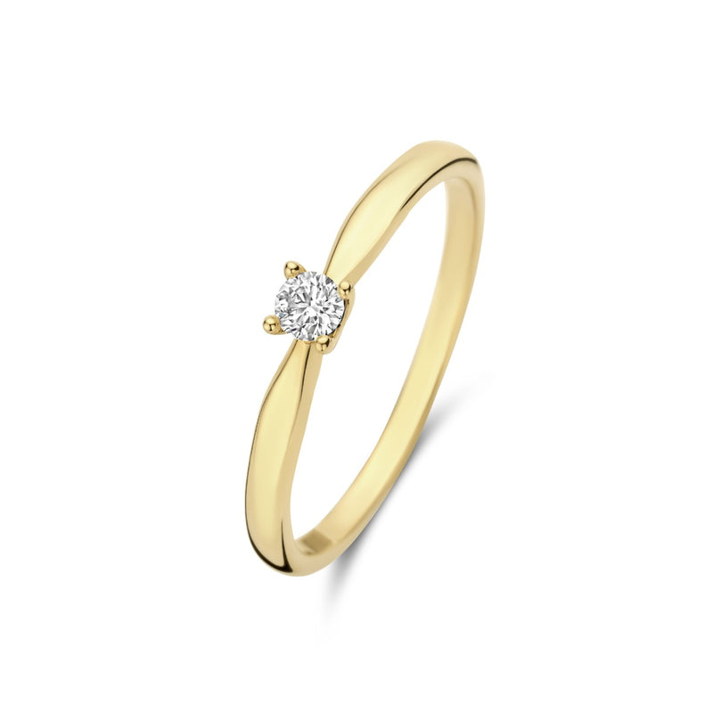 Isabel Bernard De la Paix Christine 14 Carat Gold Ring | diamond 0.10 ct | IBD330003-56-zoom-