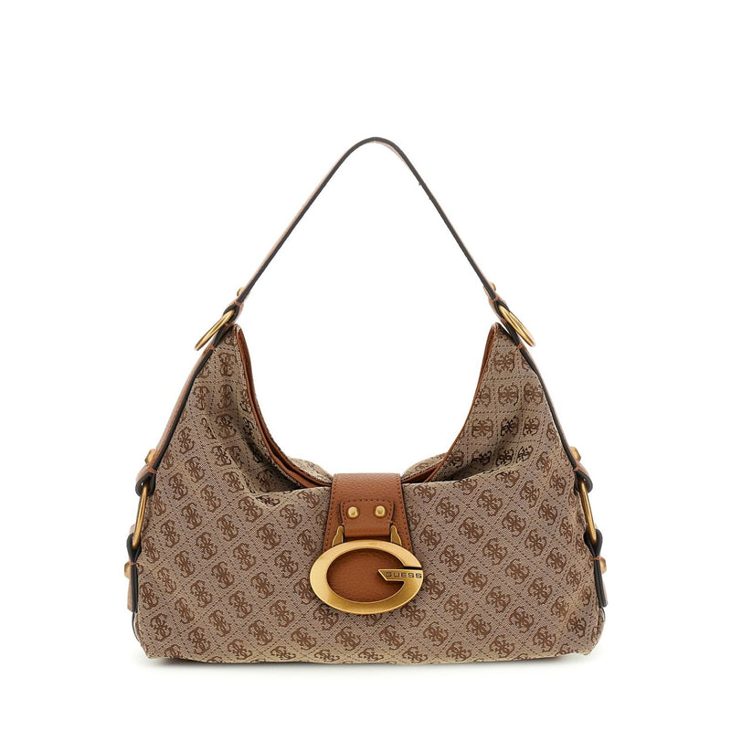 Guess Camden Latte Logo Cognac Camden Shoulder Bag HWJJ93-8180-LLG-zoom-