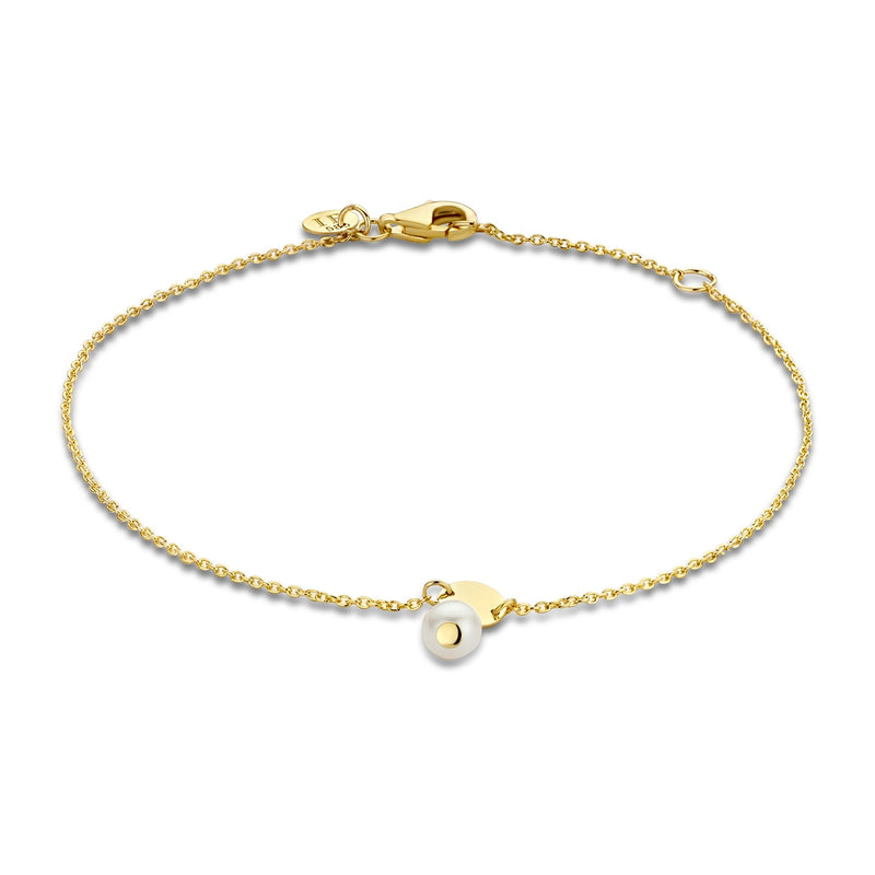 Isabel Bernard Belleville Luna 14 Carat Golden Bracelet IB320020 (Length: 16.00-18.00 cm)-zoom-
