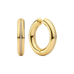 Sif Jakobs Gold Plated Palermo Medio Earrings SJ-E2476-CZ-YG