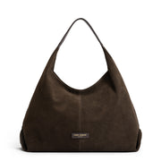 Isabel Bernard Honoré Grace dark brown suede shoulder bag IB25093-131