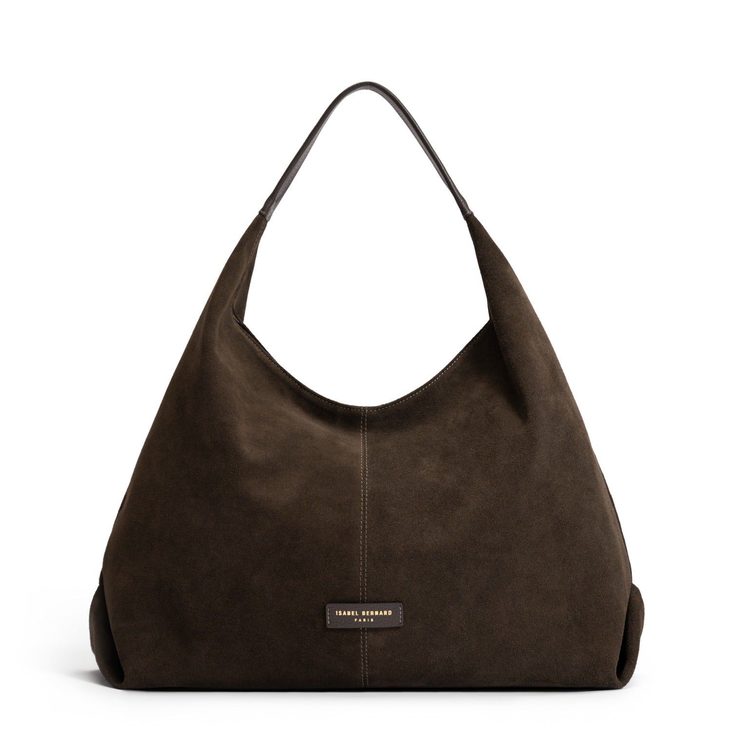 Isabel Bernard Honoré Grace dark brown suede shoulder bag IB25093-131
