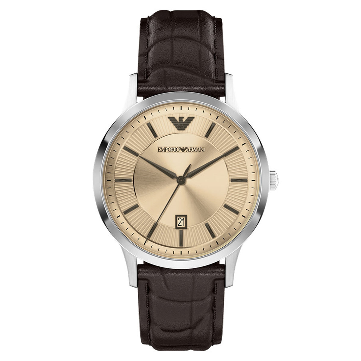 Emporio Armani Round Silver Dial Watch AR11783