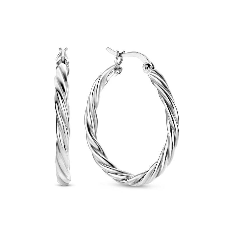 Parte Di Me Bibbiena Poppi Viviana 925 Sterling Silver Hoop Earrings PDM36182-zoom-