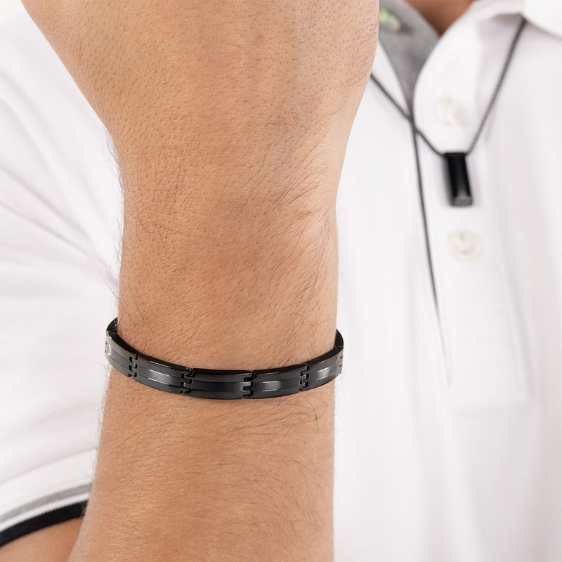 Hugo Boss Stainless Steel Black Men's Chain bracelet HBJ1580804-zoom-