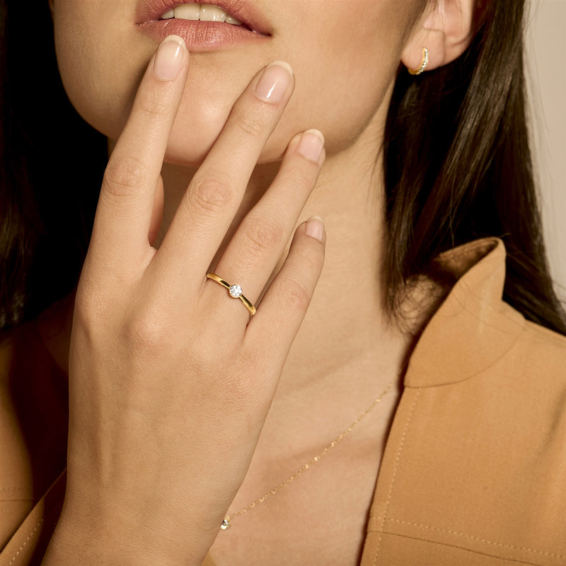 Blush Diamonds 14k Gold Ring with Diamond 1653BDI/56-zoom-