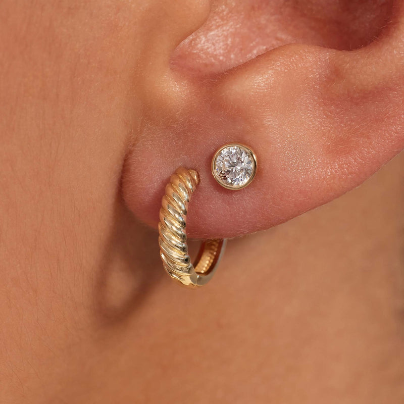 Beloro Jewels La Rinascente Milou 9 karat gold hoop earrings BO360106-zoom-