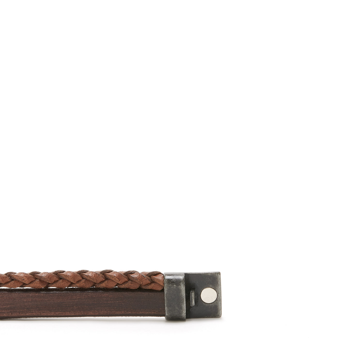 Josh Vintage Black Brown Bracelet 09264-BRA-VB/BROWN/L