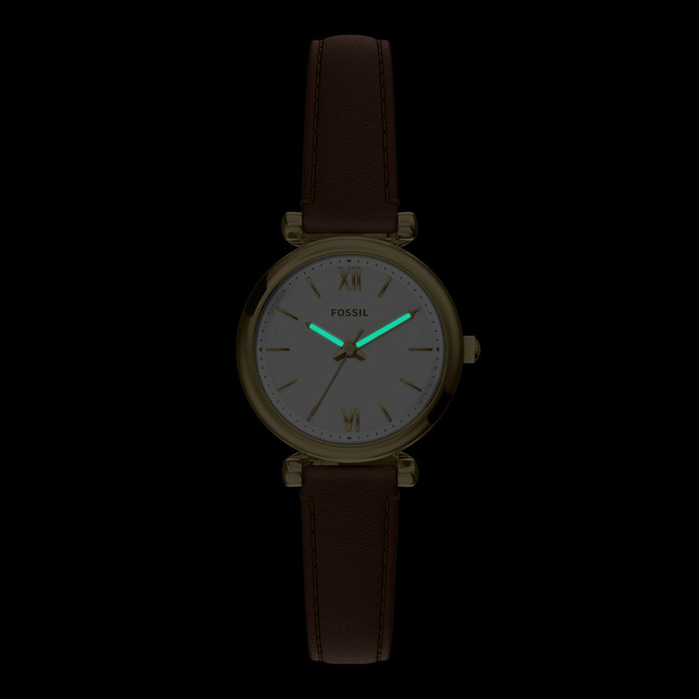 Fossil Carlie Round White Dial Watch ES5464