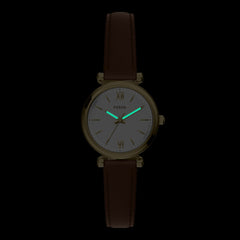 Fossil Carlie Round White Dial Watch ES5464