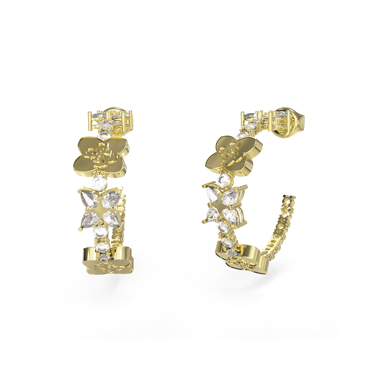 Guess Wild Flower Gold Earrings JUBE05505JWYGT-U