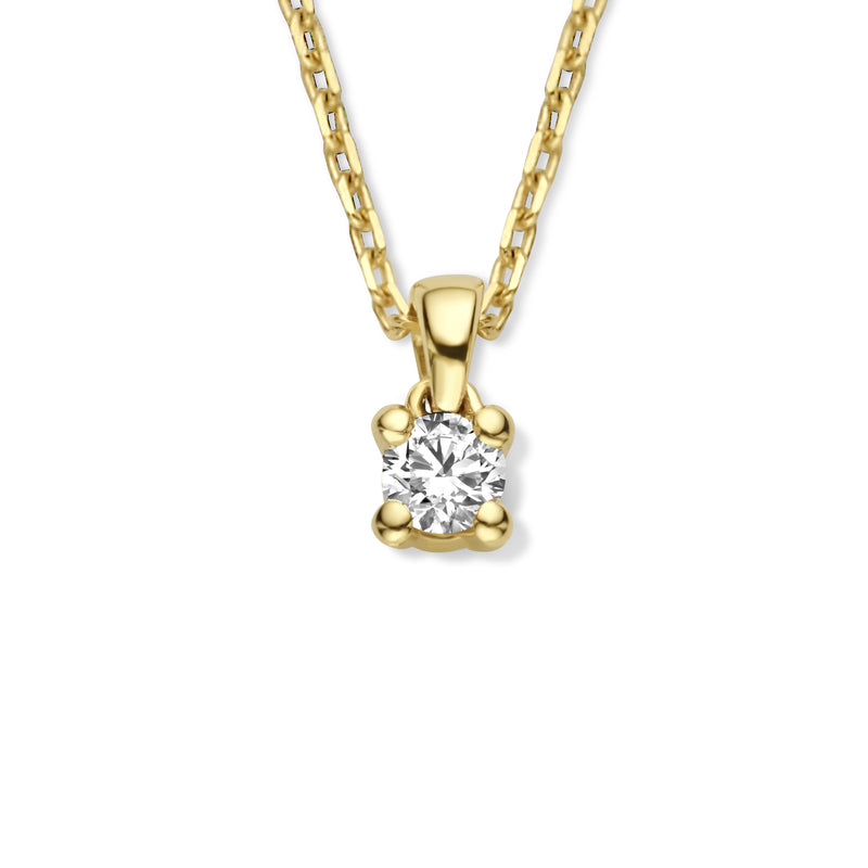 Isabel Bernard De la Paix Céline 14 Carat Golden Necklace | diamond 0.05 ct | IBD350001-zoom-
