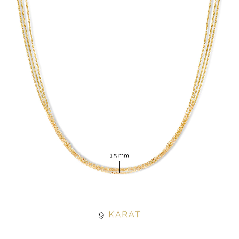 Beloro Jewels La Rinascente Bellisa 9 carat gold Necklace BO340033-zoom-