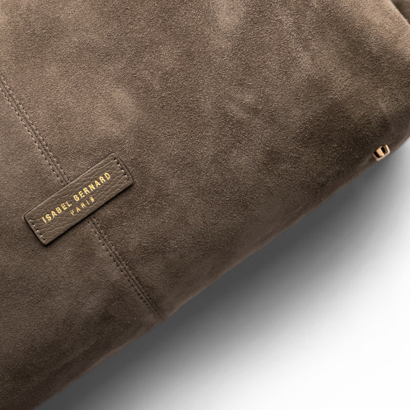 Isabel Bernard Honoré Grace taupe suede shoulder bag IB25093-178-zoom-
