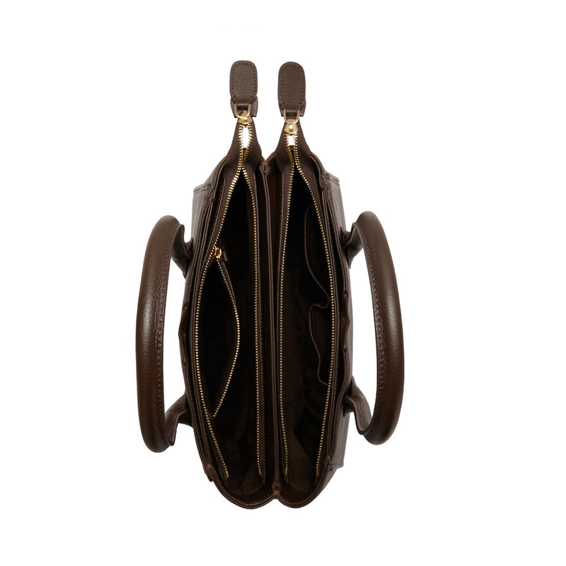 Isabel Bernard Honoré Cloe Midi brown calfskin leather handbag IB25082-031-zoom-