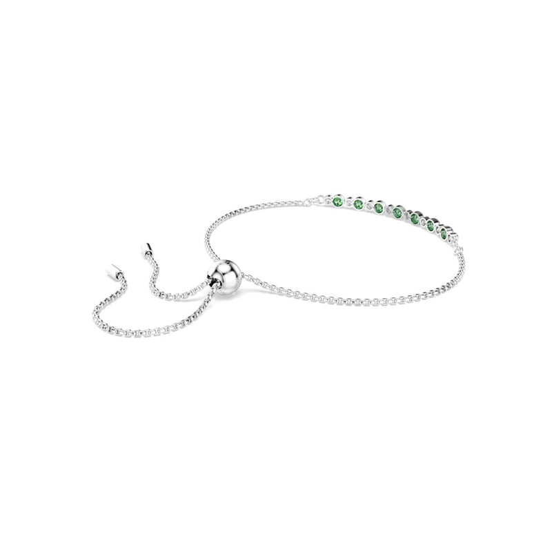 Swarovski Matrix Tennis Silver-Tone Bracelet with Green Accents 5758987-zoom-