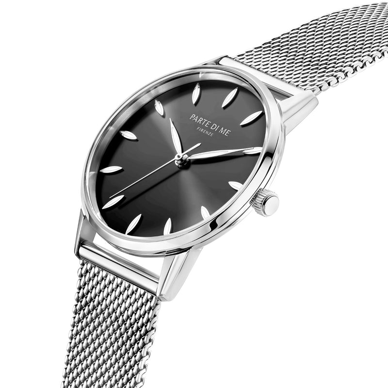Parte Di Me Orologio round ladies watch silver coloured and black PDM09056-zoom-