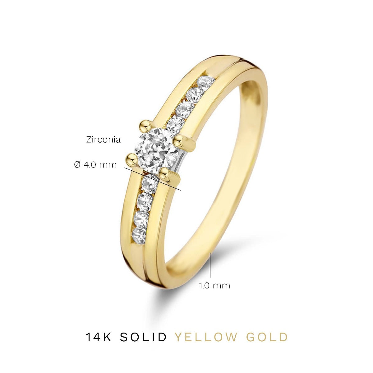 Isabel Bernard 14 Carat Golden Le Marais Estee Ring IB330069-50 (size: 50)