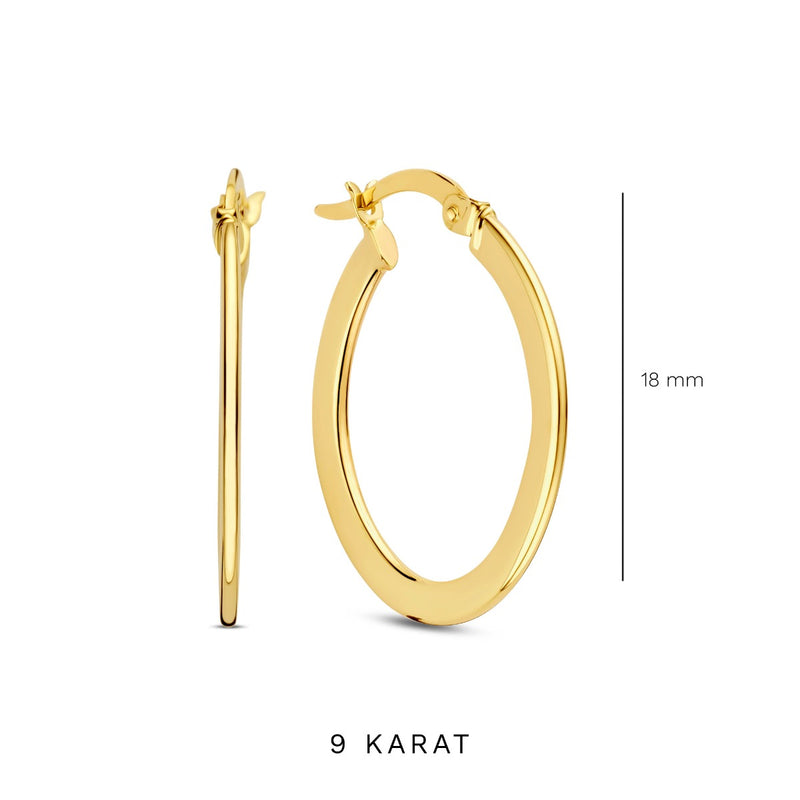 Beloro Jewels Regalo d'Amore 9 karat gold hoop earrings gift set BO90023-zoom-