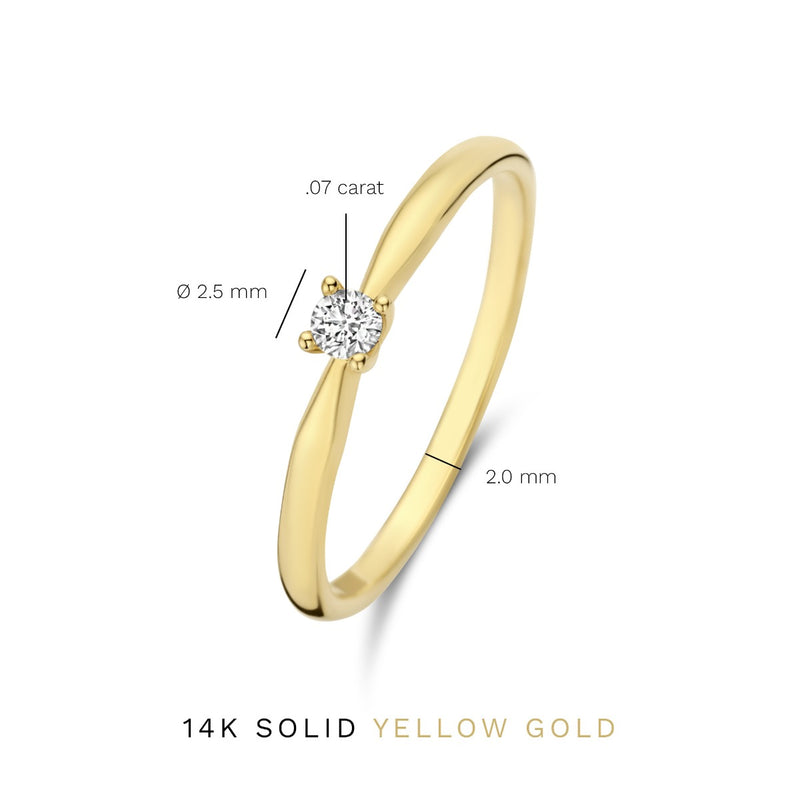 Isabel Bernard De la Paix Celesse 14 Carat Gold Ring | diamond 0.07 ct | IBD330002-54-zoom-