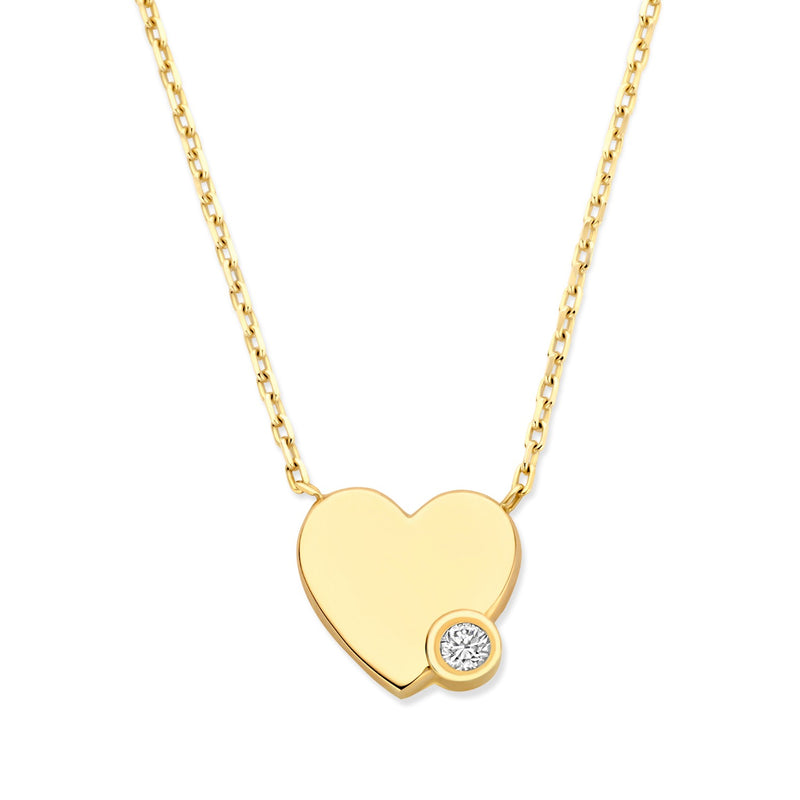 Isabel Bernard De la Paix Amore 14 Karat gold necklace with diamond 0.02 carat IBD350028-zoom-