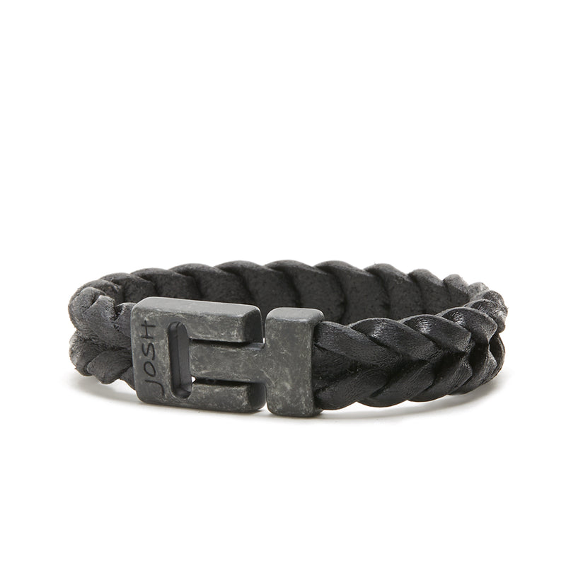 Josh Vintage Black Bracelet 24941-BRA-VB/BLACK/L-zoom-