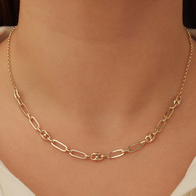 Isabel Bernard Aidee Demie 14 Carat Golden Necklace IB340117-zoom-