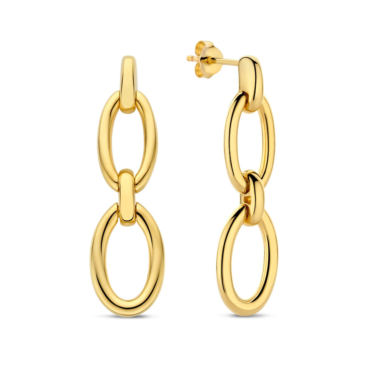 Parte Di Me Bibbiena Poppi Clara 925 Sterling Silver Gold Plated Drop Earrings PDM36188