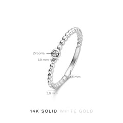 Isabel Bernard 14 Karaat Witgouden Saint Germain Clément Ring IB4105128-50 (Maat: 50)