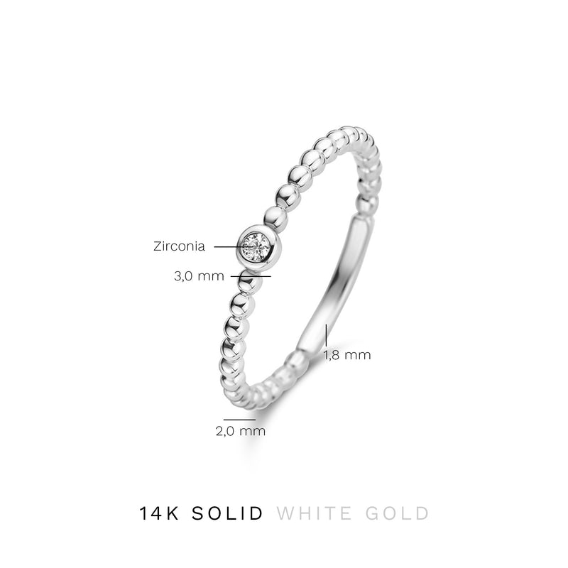 Isabel Bernard 14 Karaat Witgouden Saint Germain Clément Ring IB4105128-50 (Maat: 50)-zoom-