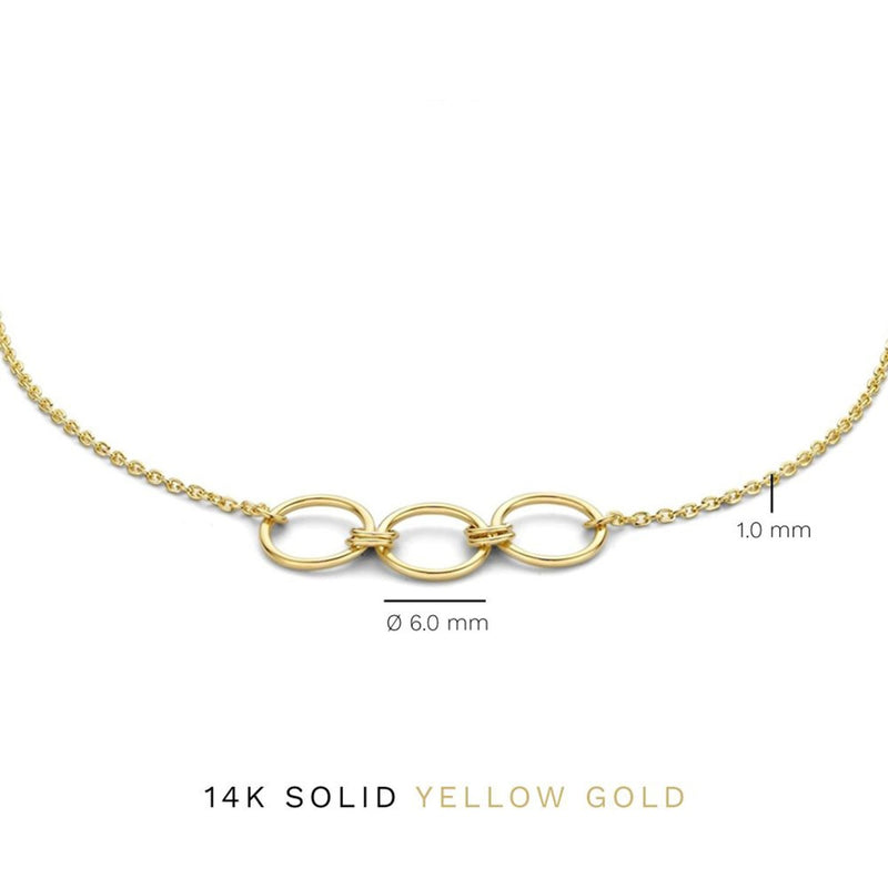 Isabel Bernard 14 Carat Golden Belleville Anna Bracelet IB320025 (Length: 16.00-18.00 cm)-zoom-