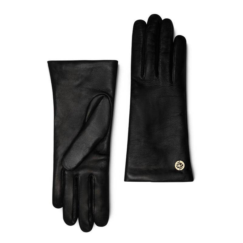 Isabel Bernard Honoré Eleanor black goatskin leather gloves IB67000-301--zoom-