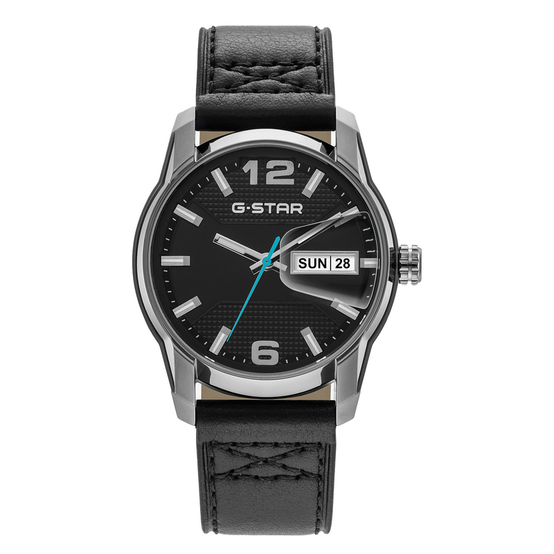 G-STAR Selvedge Black Leather Men's Watch GSW.507.02-zoom-