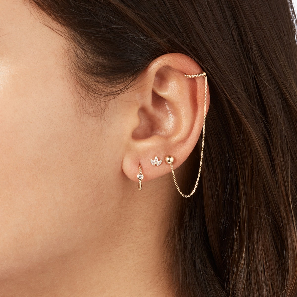 Jackie Gold 14 karat gold Ear Stud JKE24.446