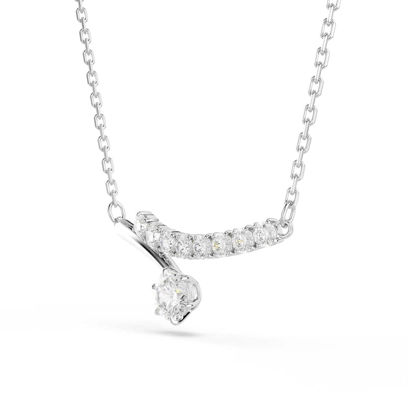 Swarovski Matrix Crash Silver-Tone Necklace 5753568-zoom-