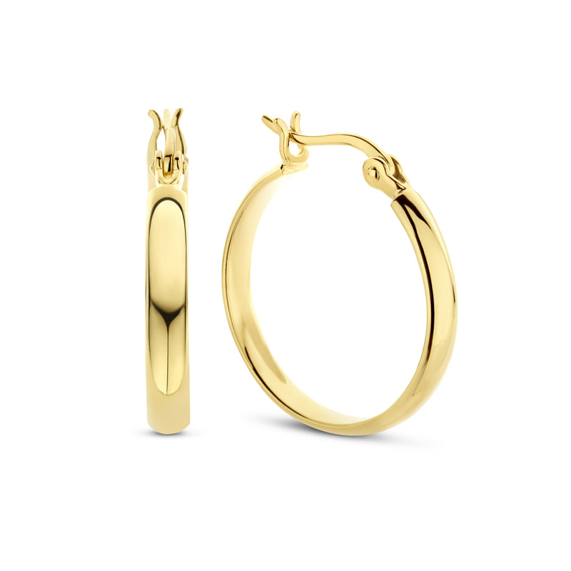 Parte Di Me Bibbiena Poppi Casentino 925 Sterling Silver Gold Plated Hoop Earrings PDM36152-zoom-